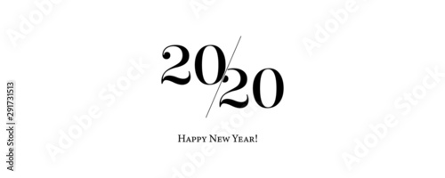 2020 Logo Happy New Year Background. Brochure Design Template, Poster, Card, Banner. Vector Illustration.