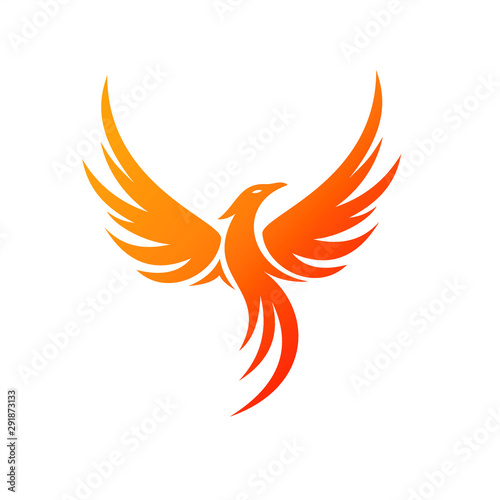 Charming Illustration Phoenix Logo Concept