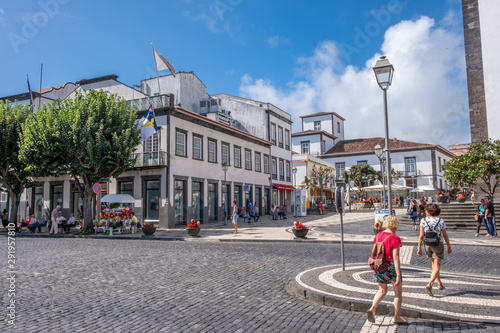 Azores, Ponta Delgada downtown city center of Ponta Delgada, São Miguel Island, Azores, Portugal