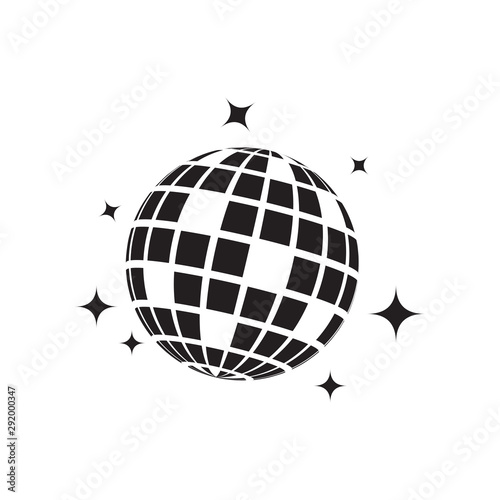 Disco ball graphic design template vector isolated