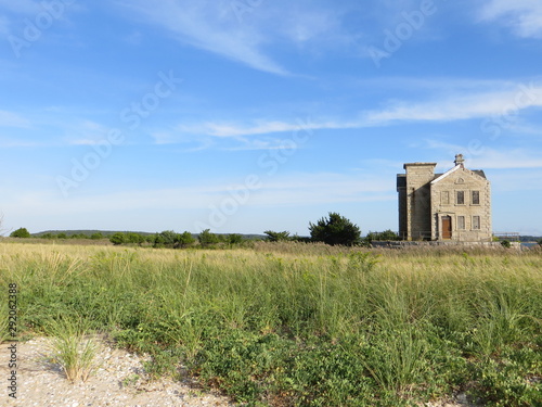 The Cedar Point Lighthouse on a Beautiful Late Summer Day in East Hampton, Long Island, New York