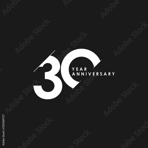 30 Years Anniversary Vector Template Design Illustration