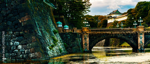 View of the Emperor's Palace in Chiyoda, Tokyo, Japan