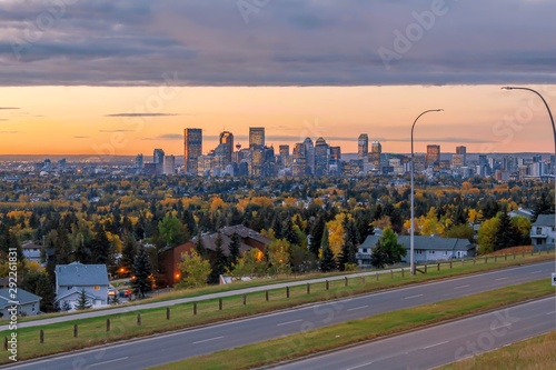 Vibrant Sunrise Over Calgary