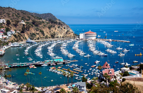 catalina islands avalon city from above