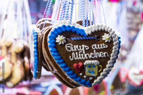  Munich traditional gingerbread at the Christmas market