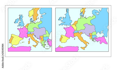 Europe 1914 Political and Population Maps