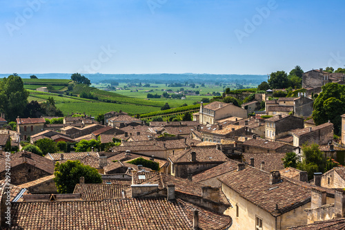 Cityscape view on Saint-Emilion, Gironde, Aquitaine, France