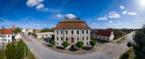 Panorama - old town hall of the city Sandau Elbe