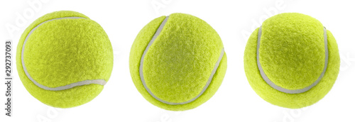 tennis ball isolated white background - photography