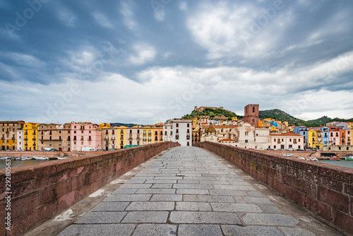 Bosa, colourful town in Sardinia, Italy.