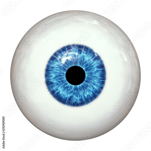 blue human eye ball