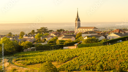 Beaujolais village at morning
