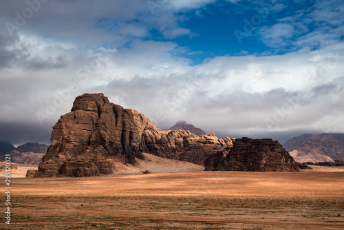 Mountain rocks at Wadi Rum desert, southern Jordan