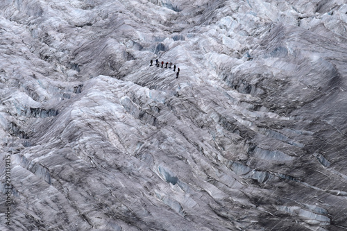 Cordée d'alpiniste sur la Glacier d'Aletsch