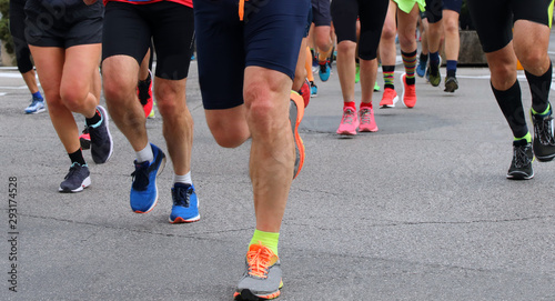 runners with shorts during the race
