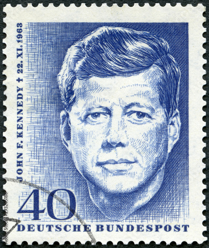 GERMANY - 1964: shows Portrait of John Fitzgerald Kennedy (1917-1963), 35th president of the United States, 1964