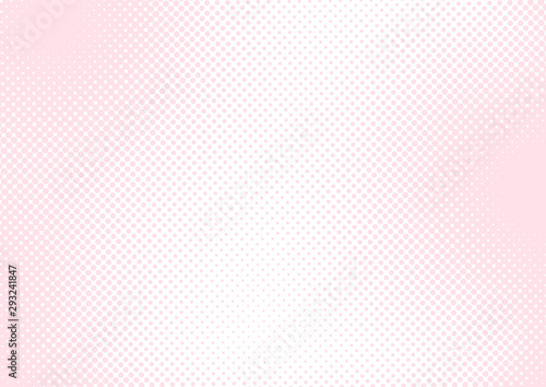 Baby pink pop art background in retro comic style with halftone dots, vector illustration dotted background design for Girl Baby Shower card, poster, banner, etc