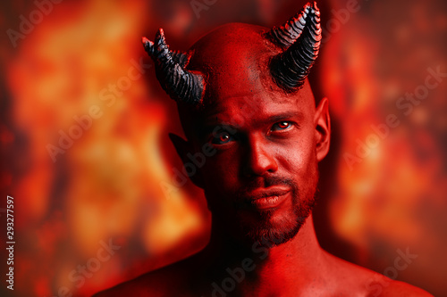 red devil with horns