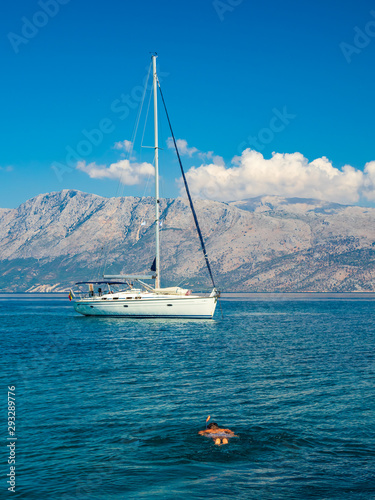 Sailing in the Ionian sea in Lefkada