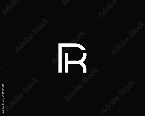 Professional and Minimalist Letter PK PR KP Logo Design, Editable in Vector Format in Black and White Color