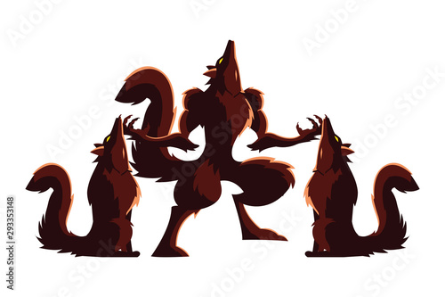 Halloween werewolf vector design icon