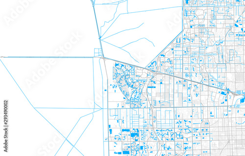 Rich detailed vector map of Weston, Florida, USA