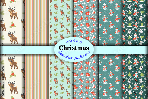 Seamless pattern ore background Merry Christmas and Happy New Year 45