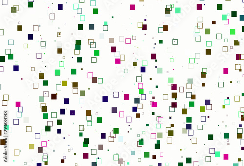 Light Multicolor, Rainbow vector pattern with crystals, rectangles.
