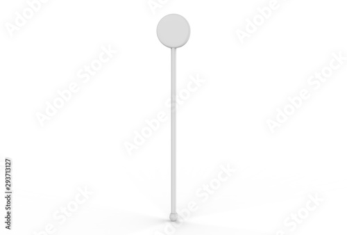 Promotional cocktail stirrer for branding. 3d render illustration.