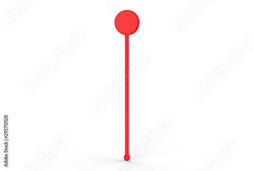 Promotional cocktail stirrer for branding. 3d render illustration.