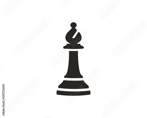 Chess bishop icon symbol vector