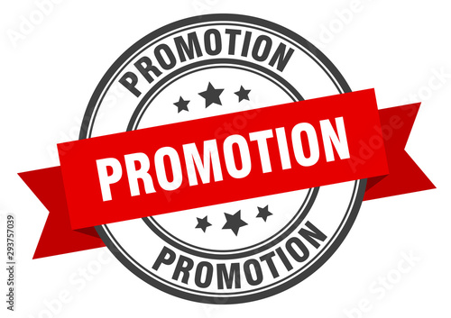 promotion label. promotion red band sign. promotion