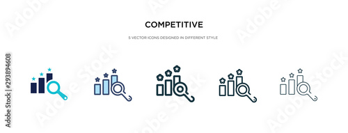 competitive icon in different style vector illustration. two colored and black competitive vector icons designed in filled, outline, line and stroke style can be used for web, mobile, ui