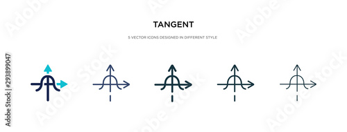 tangent icon in different style vector illustration. two colored and black tangent vector icons designed in filled, outline, line and stroke style can be used for web, mobile, ui