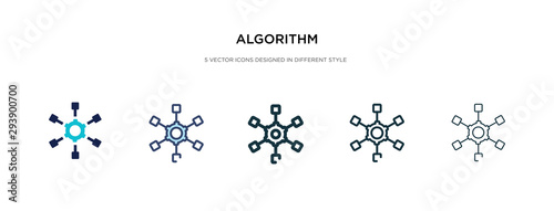 algorithm icon in different style vector illustration. two colored and black algorithm vector icons designed in filled, outline, line and stroke style can be used for web, mobile, ui