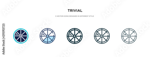 trivial icon in different style vector illustration. two colored and black trivial vector icons designed in filled, outline, line and stroke style can be used for web, mobile, ui