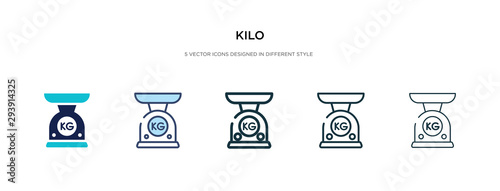 kilo icon in different style vector illustration. two colored and black kilo vector icons designed in filled, outline, line and stroke style can be used for web, mobile, ui