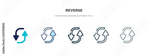 reverse icon in different style vector illustration. two colored and black reverse vector icons designed in filled, outline, line and stroke style can be used for web, mobile, ui