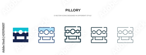 pillory icon in different style vector illustration. two colored and black pillory vector icons designed in filled, outline, line and stroke style can be used for web, mobile, ui