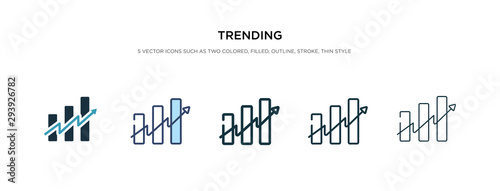 trending icon in different style vector illustration. two colored and black trending vector icons designed in filled, outline, line and stroke style can be used for web, mobile, ui