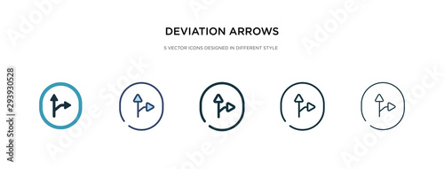 deviation arrows icon in different style vector illustration. two colored and black deviation arrows vector icons designed in filled, outline, line and stroke style can be used for web, mobile, ui