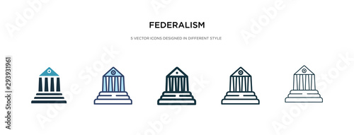 federalism icon in different style vector illustration. two colored and black federalism vector icons designed in filled, outline, line and stroke style can be used for web, mobile, ui