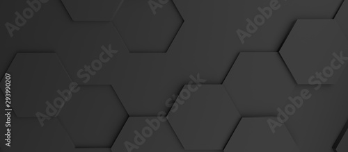 Abstract modern black honeycomb background
