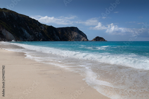 Petani beach on the west coast of the Greek island of Kefalonia