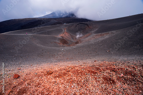 Mount Etna in Sicily - Volcano. Solidified lava. Etna na Sycylii - Wulkan. Zastygnięta lawa.