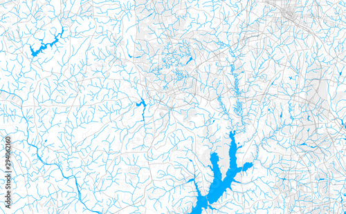 Rich detailed vector map of Chapel Hill, North Carolina, USA