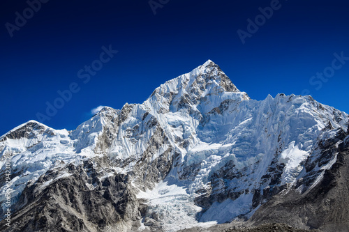 Panorama of Nuptse and Mount Everest seen from Kala Patthar