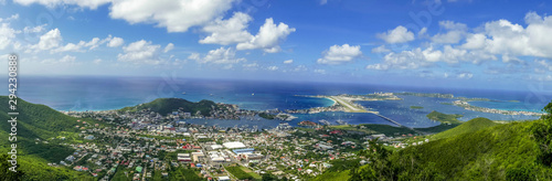 panoramic view of the island of st.maarten
