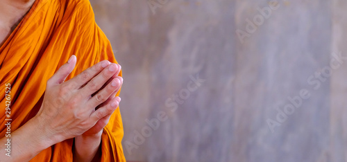 background of pray of monk